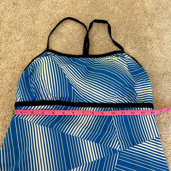 Nike Swim Women's Tankini Blue White Stripes Size‎ 12 - Picture 8 of 12
